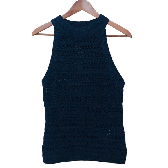 NWT Banana Republic Knit Sweater Tank Tamra Dark Navy Blue NEW - Picture 5 of 16